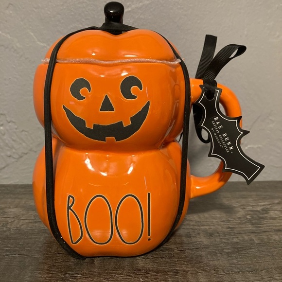 Rae Dunn Other - Rae Dunn Halloween Pumpkin Coffee Mug with Lid